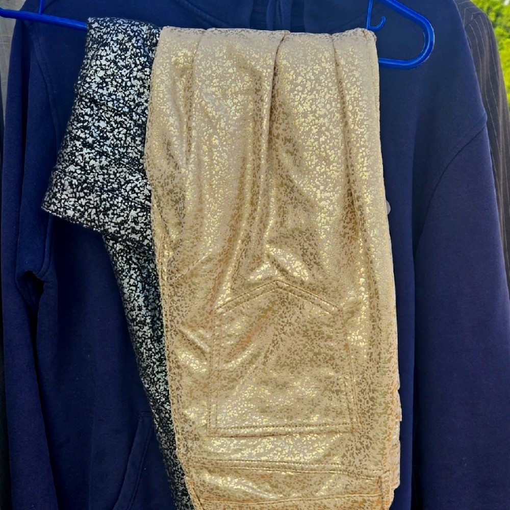 Gold and Black Glitter pants size 12